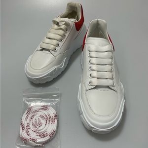 Alexander McQueen Court Sneakers White Red Women’s EU 35/US 5
